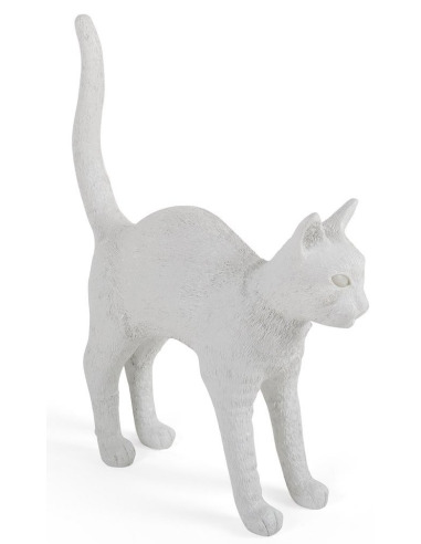 Lampe à poser Felix blanc en résine en forme de chat par Studio Job X Seletti