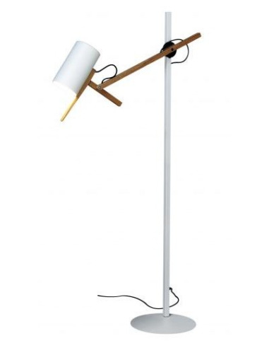 Lampe à poser Liseuse Scantling avec double bras articulé en bois par  Mathias Hahn - Marset