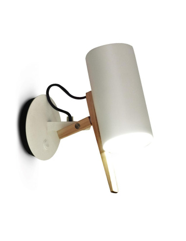 Applique murale Liseuse Scantling avec double bras articulé en bois par Mathias Hahn - Marset