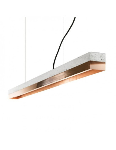 Suspension Design C1 Rectangular 122 cm Cuivre en béton par Gant Light