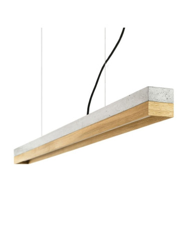 Suspension Design C1 Rectangular 122 cm Bois-chêne et béton par Gant Light