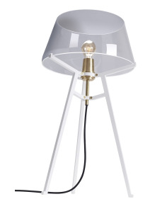 Lampe à poser Ella blanc avec abat-jour en verre soufflé par Anton de Groof X Tonone 2