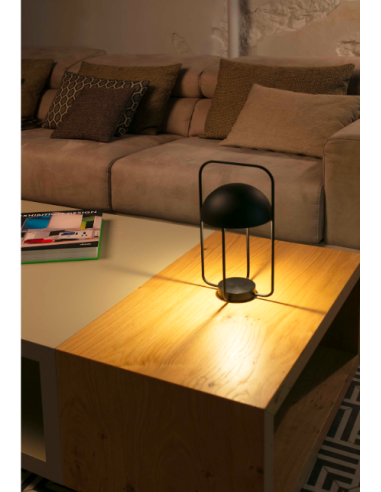 Lampe à poser portable JELLYFISH Led dimmable noir et or en Lampadaire contemporain JELLYFISH Led dimmable noir et or en
