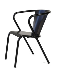 Chaise de bistrot portugais en métal Gonçalo au style vintage