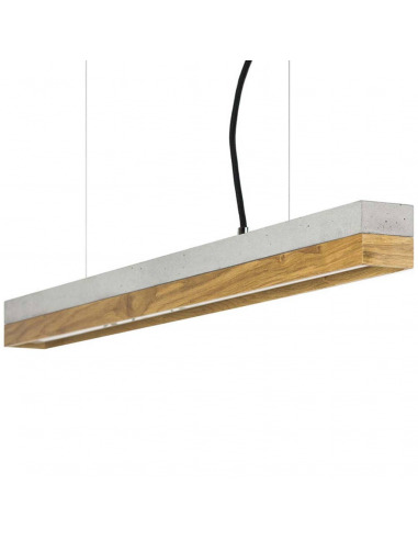 Suspension Design C2 Bois-chêne et béton 92 cm par Gant Light