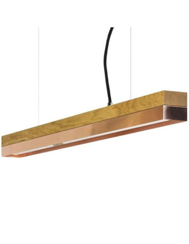 Suspension Design C2 cuivre et bois 92 cm par Gant Light