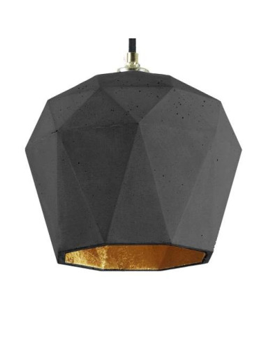 Suspension Design T3 Triangle Noir en béton par Gant Light