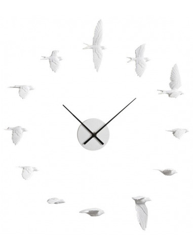 Horloge design ronde Swallow X CLOCK avec 12 hirondelles par Haoshi