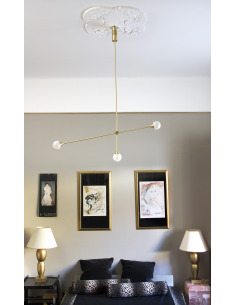 Suspension Bulluram SI-3 en laiton au design chic et élégant  2