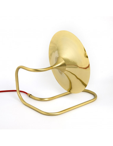 Lampe à poser / Applique Turbaya en laiton en forme de gramophone au design chic et élégant 
