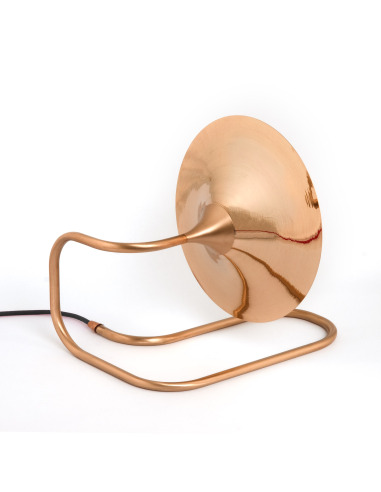 Lampe à poser / Applique Turbaya en cuivre en forme de gramophone au design chic et élégant 