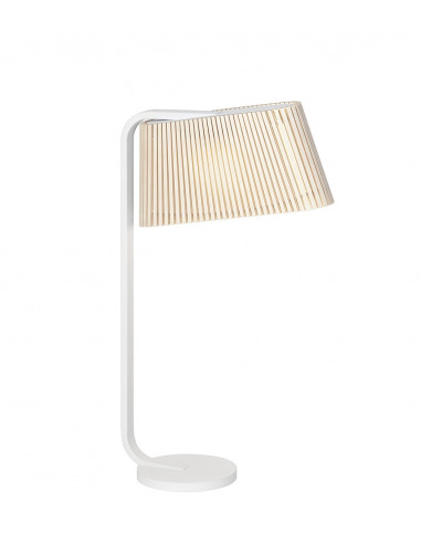 Lampe à poser Led au design scandinave Owalo 7020 en bois naturel 