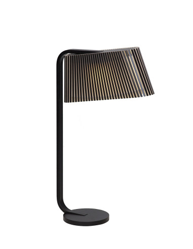 Lampe à poser Led au design scandinave Owalo 7020 en bois naturel