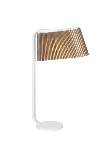 Lampe à poser Led au design scandinave Owalo 7020 en bois naturel 