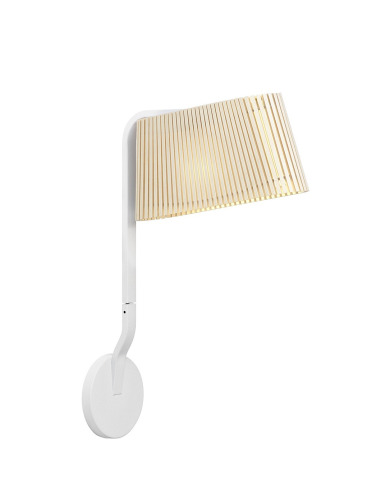 Applique murale Liseuse Led au design scandinave Owalo 7030 en bois naturel