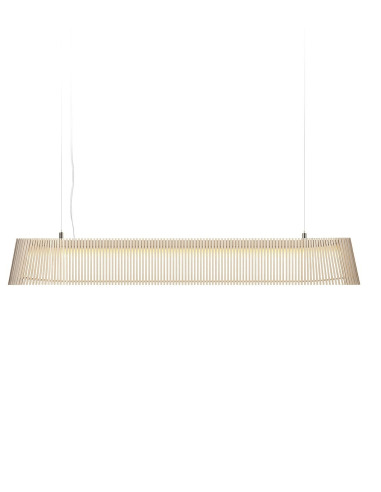 Suspension Led au design scandinave Owalo 7000 en bois naturel