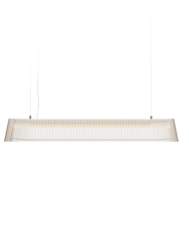 Suspension Led au design scandinave Owalo 7000 en bois naturel 