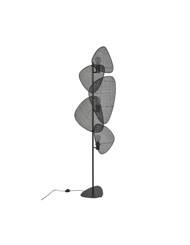 Lampadaire Screen cannage noir 5 écrans en cannage noir par Market Set