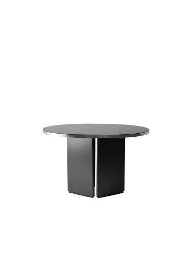 Table design Brandy 120 cm en finition argenté par Numéro111 x Eno studio