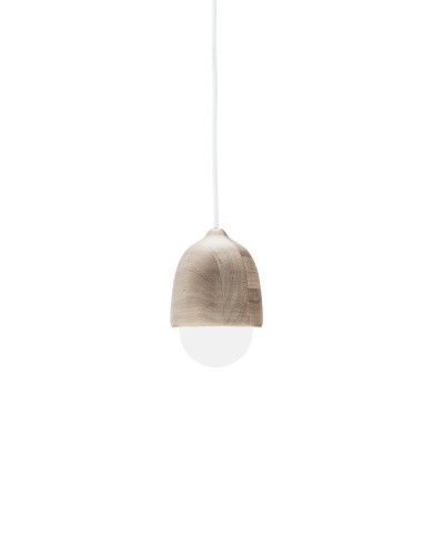 Suspension en bois et verre soufflé Terho Lamp au design scandinave