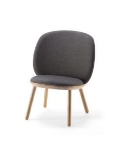 Fauteuil Naïve Low Chair en Tissu laine Kvadrat™ au design scandinave par etc.etc. x Emko