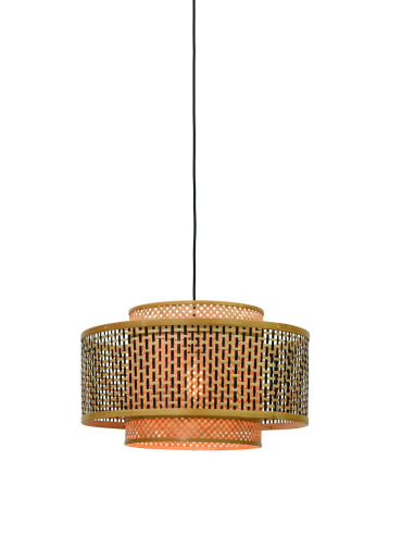 Suspension Bhutan Ø50 cm avec abat-jour en Bambou naturel au design naturel par Good & Mojo