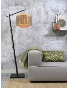 Lampadaire Bhutan avec abat-jour en Bambou naturel au design naturel par Good & Mojo 2