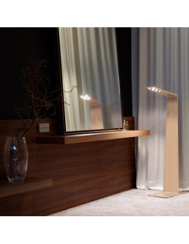 Lampadaire tactile en bois Led 2 au design scandinave et minimaliste