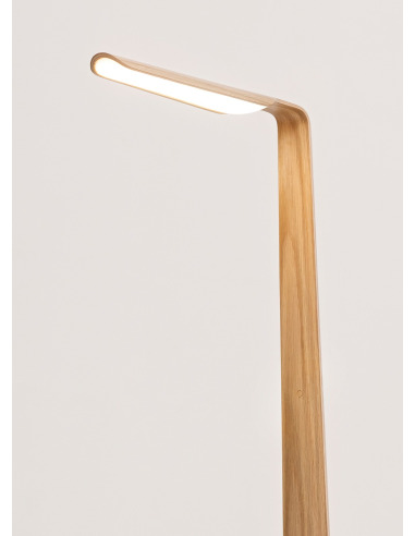 Lampadaire tactile en bois Led Swan au design scandinave et minimaliste