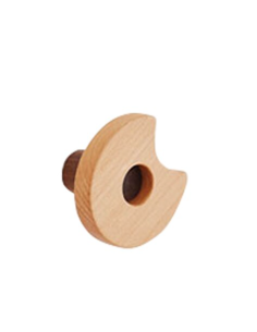 Patère murale en forme de biscuit au design original en bois 2
