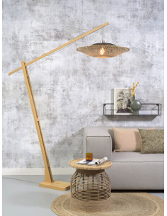 Lampadaire Kalimantan XL avec abat-jour en Bambou naturel au design naturel par Good & Mojo 2