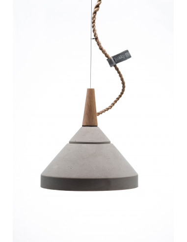Suspension en béton et bois design Concrete lamp 