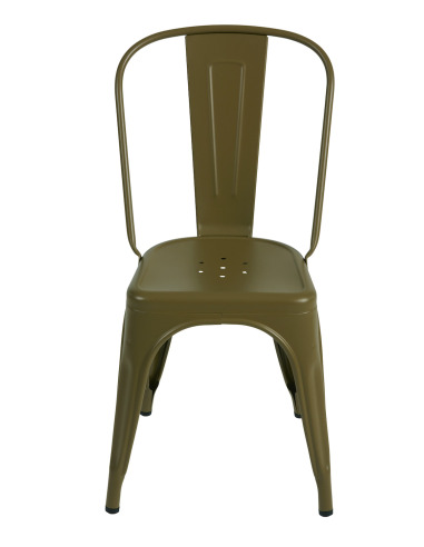 Chaise design avec dossier en plastique large fumé