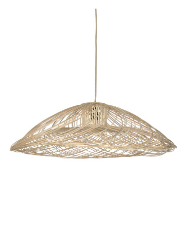 Suspension Satelise en rotin au design naturel par Elise Fouin x Forestier