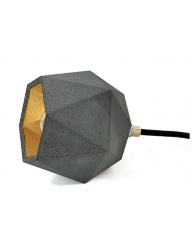 Lampe à poser Design T2 Triangle en béton foncé par Stefan Gant x Gant light
