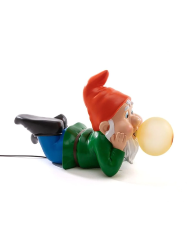 Lampe à poser Gummy dreaming en forme de nain de jardin en résine par UTO BALMORAL x Seletti