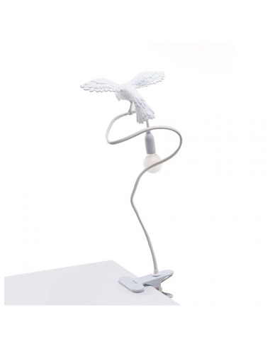 Lampe à pince Sparrow Cruising en forme d'oiseau en résine par Marcantonio x Seletti