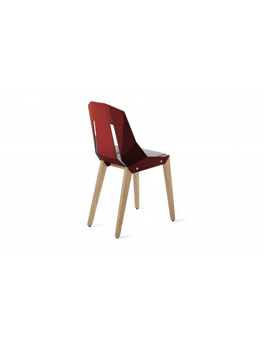 Chaise géométrique Diago Feutre en aluminium et bouleau au design  minimaliste