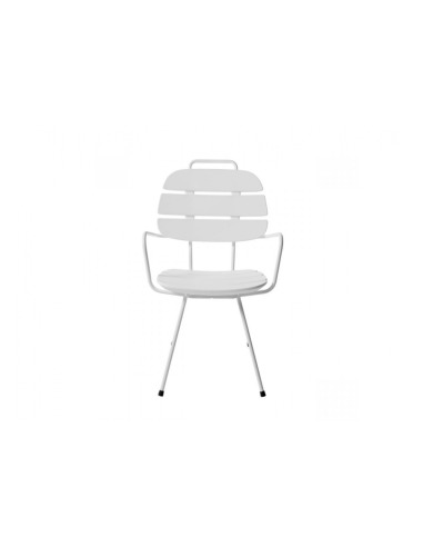 Chaise avec accoudoirs Ribs Blanc _ Otoko Design