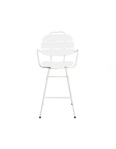 Chaise haute Ribs en polyéthylène Blanc_Otoko Design