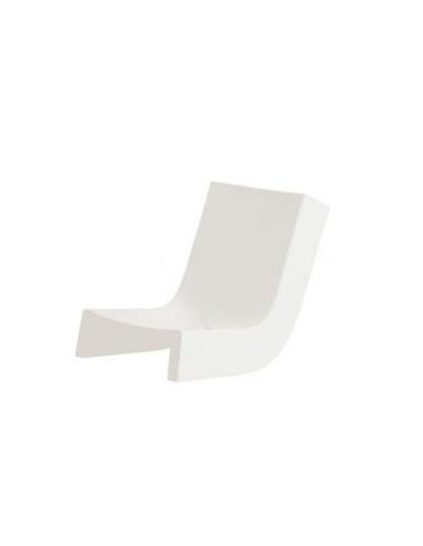 Chaise longue à bascule Twist en polyéthylène Blanc