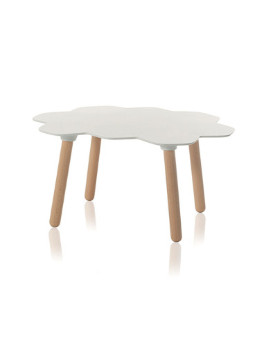 Table basse Tarta Low en polyuréthane par Roberto Paoli Blanc