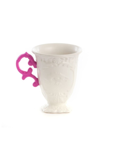 I-Mug avec anse Fuchsia I-Wares en porcelaine par Selab x Seletti