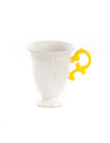 I-Mug avec anse jaune I-Wares en porcelaine par Selab x Seletti