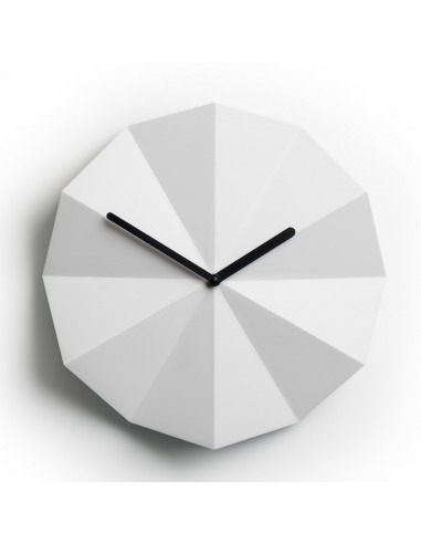 Horloge murale minimaliste Delta Clock blanc