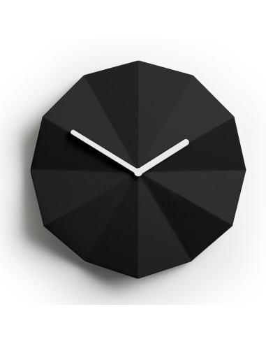 Horloge murale minimaliste Delta Clock noir