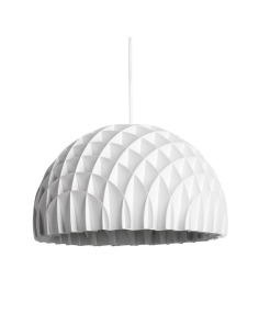 Suspension géométrique Arc Lustre en bouleau blanc