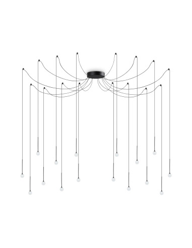Suspension Lucciola en métal revêtu de poudre ou plaqué - Ideal Lux