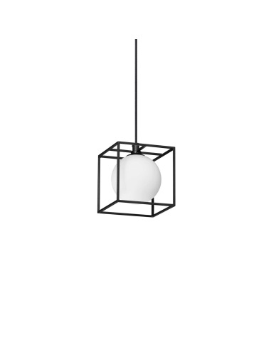Suspension Lingotto en métal avec en verre blanc soufflé - Ideal Lux
