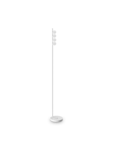 Lampadaire Ping Pong en métal avec des diffuseurs en acrylique transparent satiné - Ideal Lux